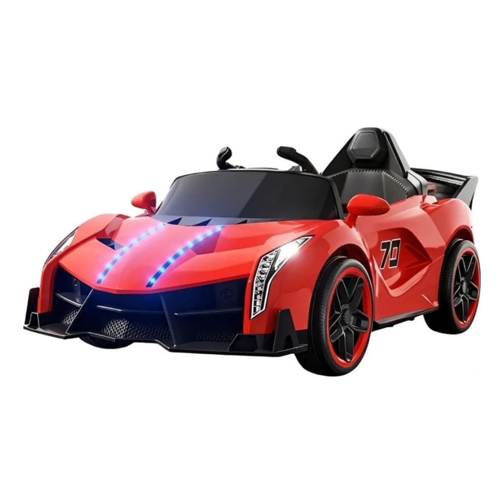 Mini Carro Eletrico Infantil 6v Vermelho Controle Remeto Led