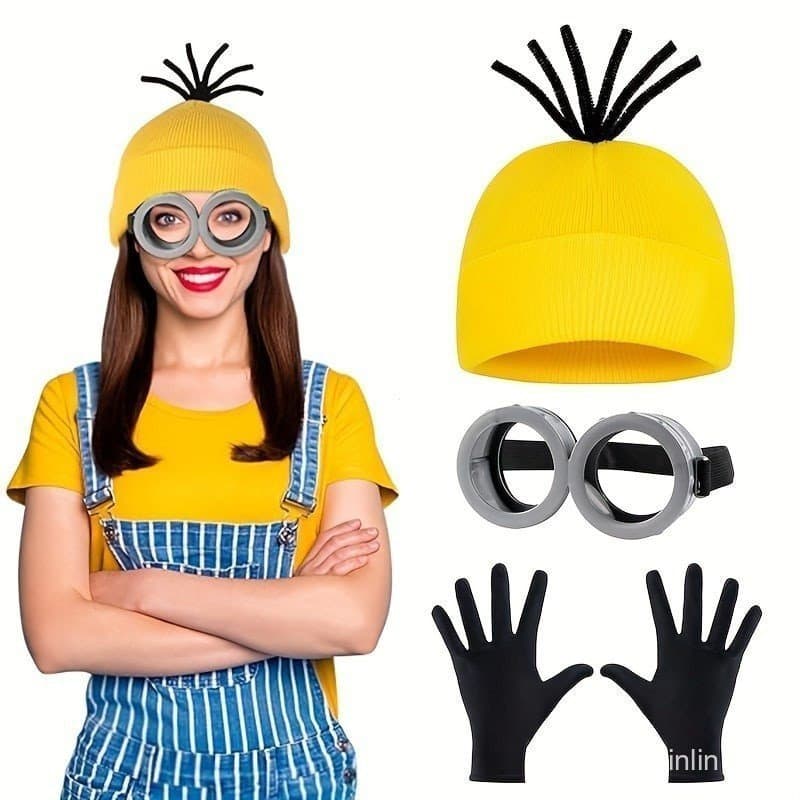 Óculos de Minions para Festa, Fantasia, Halloween, Natal, Acessórios de Fantasia, Suprimentos para Festas