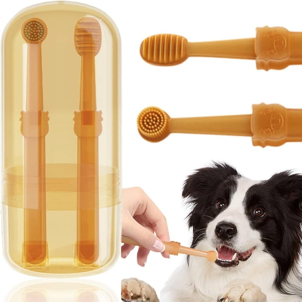 Kit De Escova De Dentes Para Animais De Estimação 360 , Limpeza Dentários , Limpador De Língua Cachorro , Gato , Gatinho