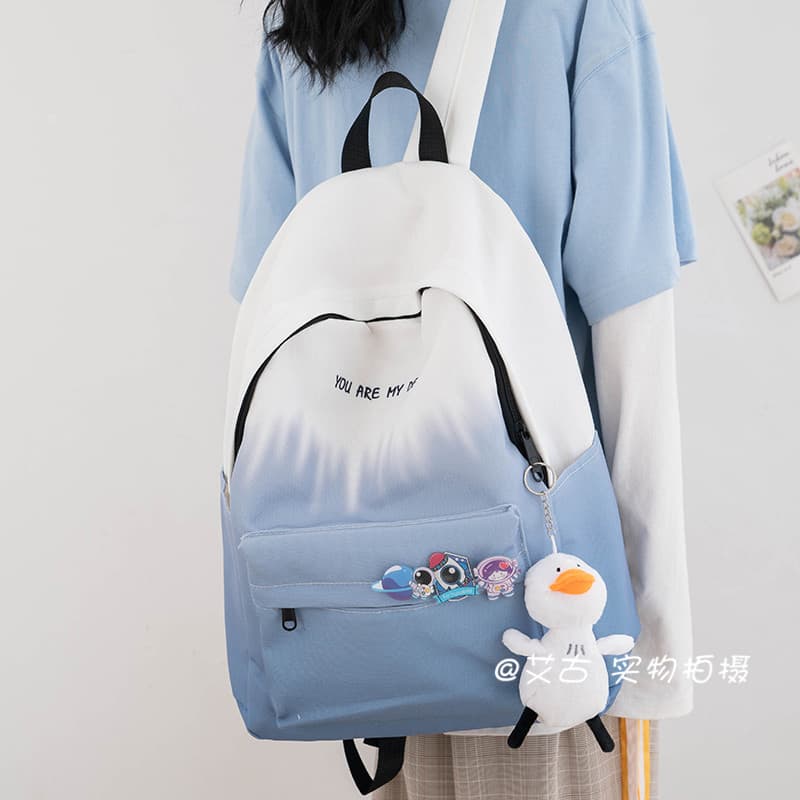 Mori série gradiente All-Match mochila feminina de grande capacidade júnior Campus do ensino médio nicho Original simple