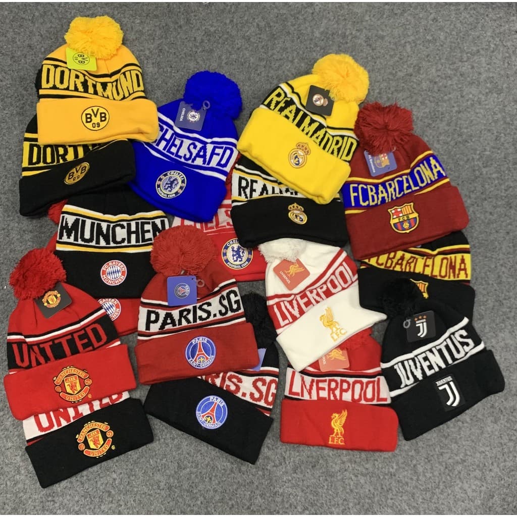 Gorro de malha com logotipo de sele莽茫o nacional/clube, gorro quente, Miami, Paris, gorro do Chelsea, presente para f茫s