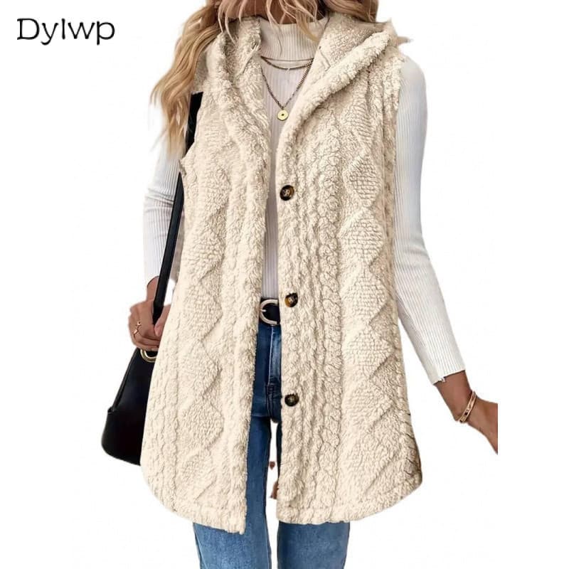 2026 Colete Quente Feminino Elegante Com Capuz De Inverno