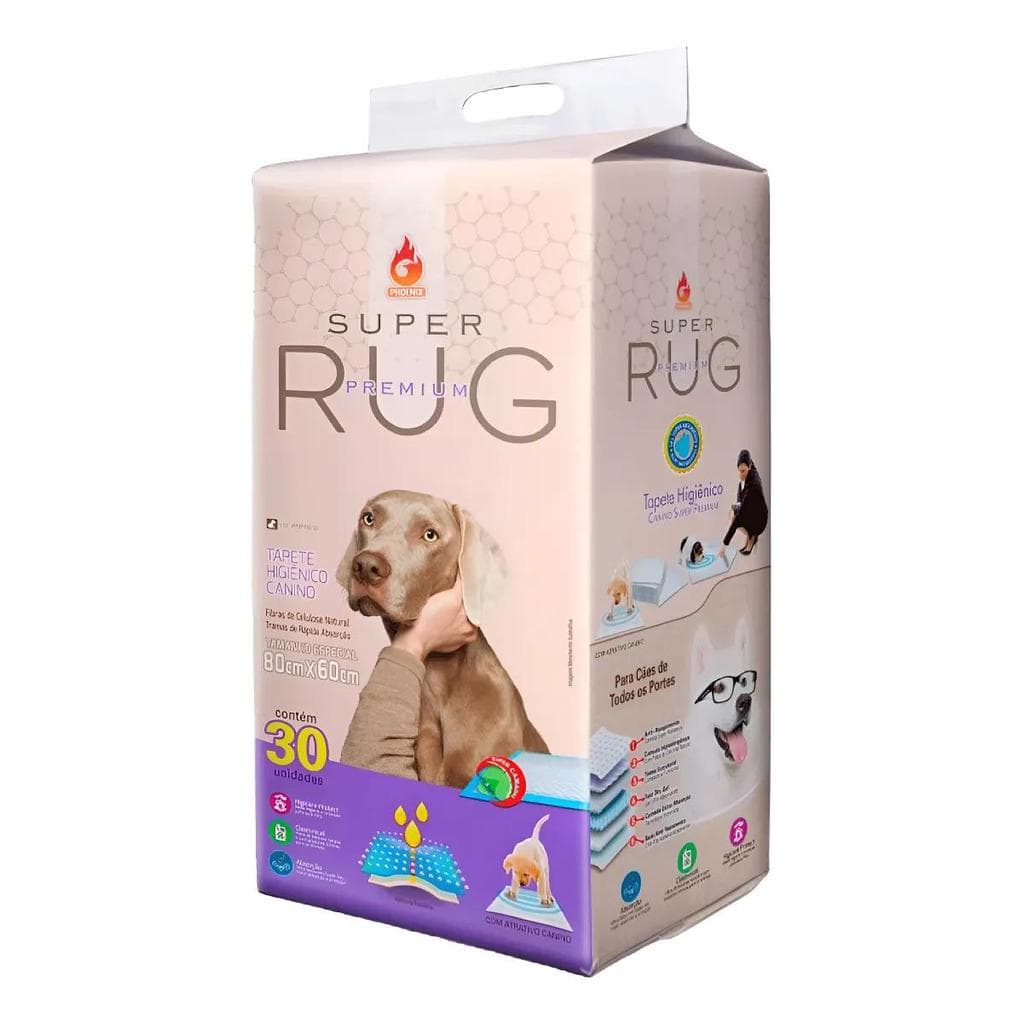 TAPETE HIGIENICO SUPER RUG 80X60 COM 30 UNI