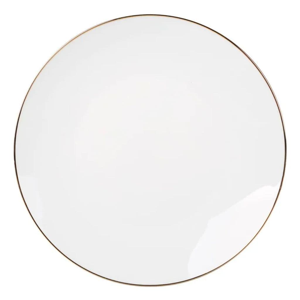 Prato Raso de Porcelana Legacy Gold 27cm - L'Hermitage