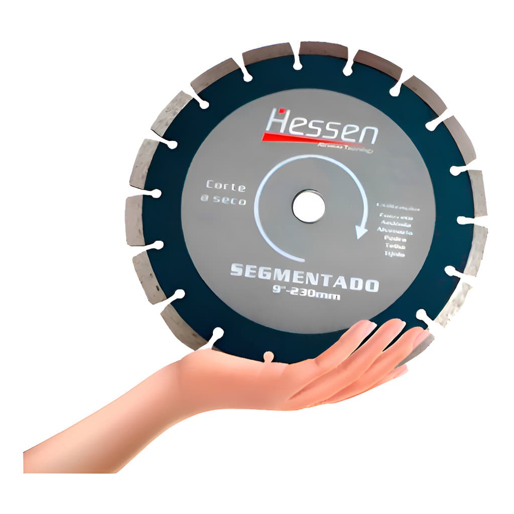 Disco de Corte Diamantado Segmentado 230mm Corte a Seco Hessen