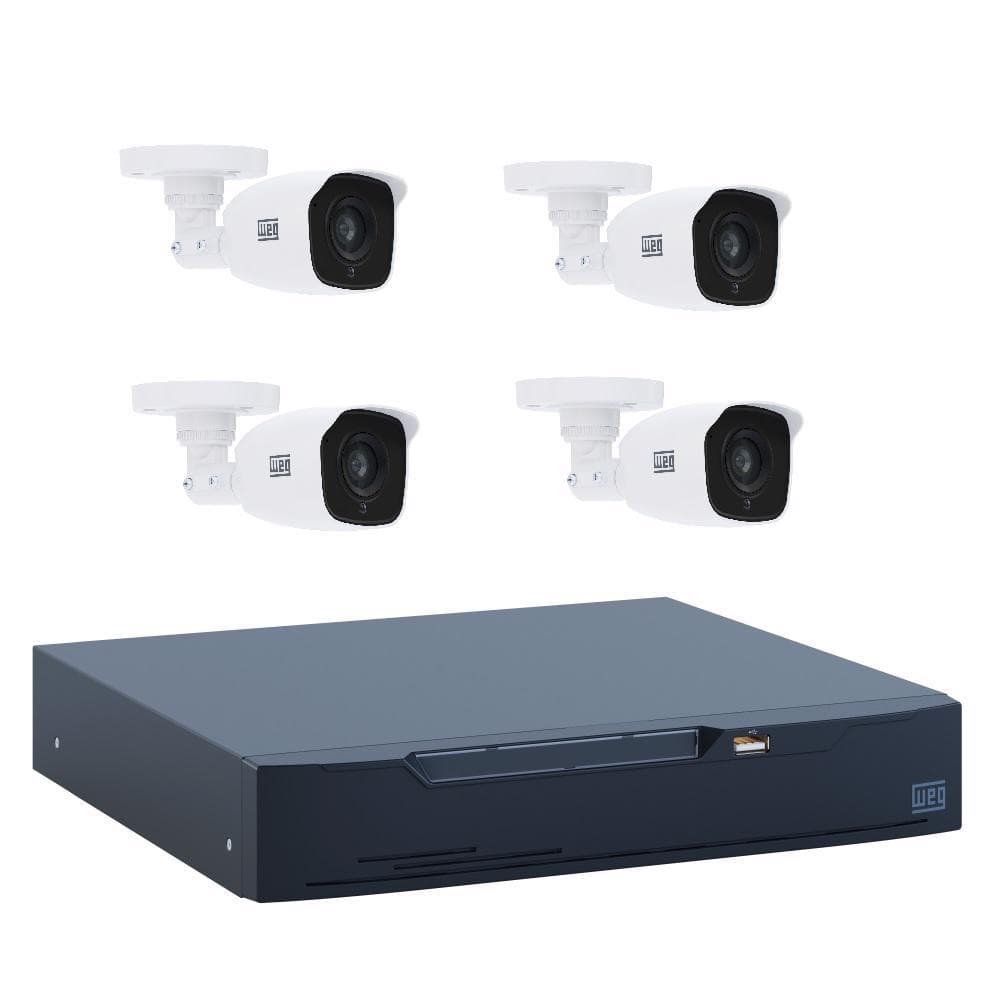 Kit CFTV 4 Câmeras de Segurança + DVR 4 Canais Weg