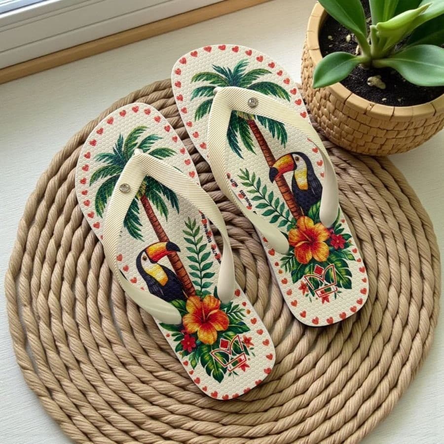 Chinelo de Dedo feminino com palmilha anatômica e conforto garantido Havares Brand