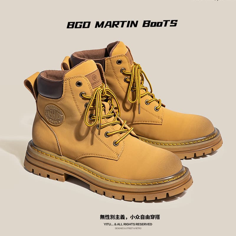 Martin botas masculinas primavera novo estilo ao ar livre botas gerais de alta qualidade botas ruibarbo feminino casal e
