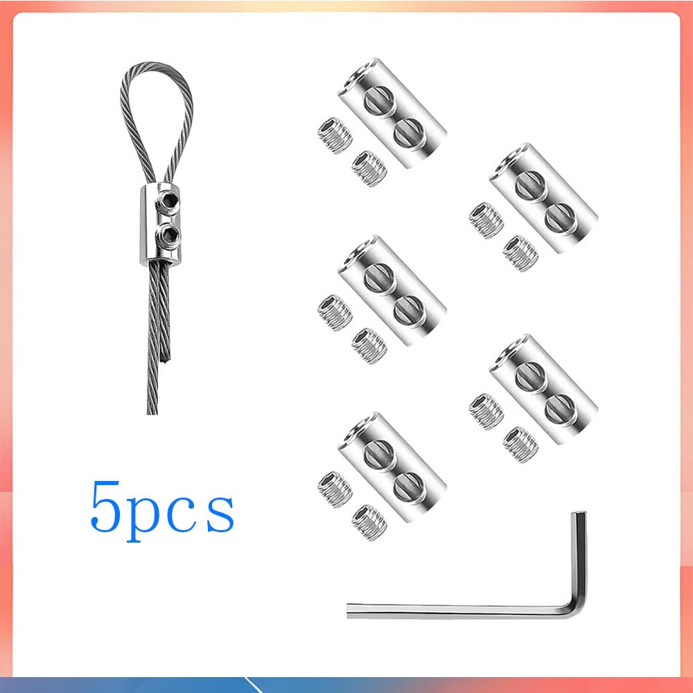 conjunto de 5 grampos de fixação para cabos de aço grampos destinados à fixação de cabos de aço