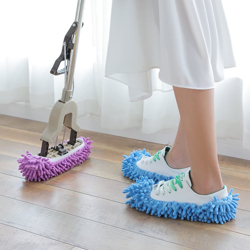 Preguiçoso limpeza chão esfregar chão sapato capa absorção de cabelo esfregão pano chinelos capa silenciosa ferramenta ú