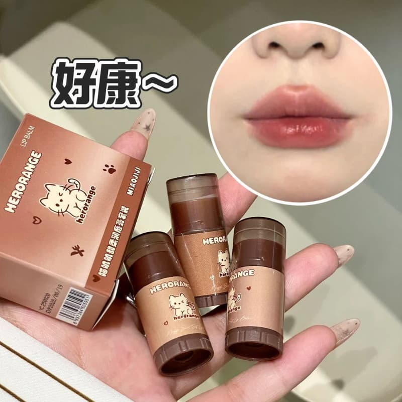 3 pçs/Mini conjunto de bálsamo labial hidratante desbotamento linhas labiais Base de batom outono inverno Anti-secagem e