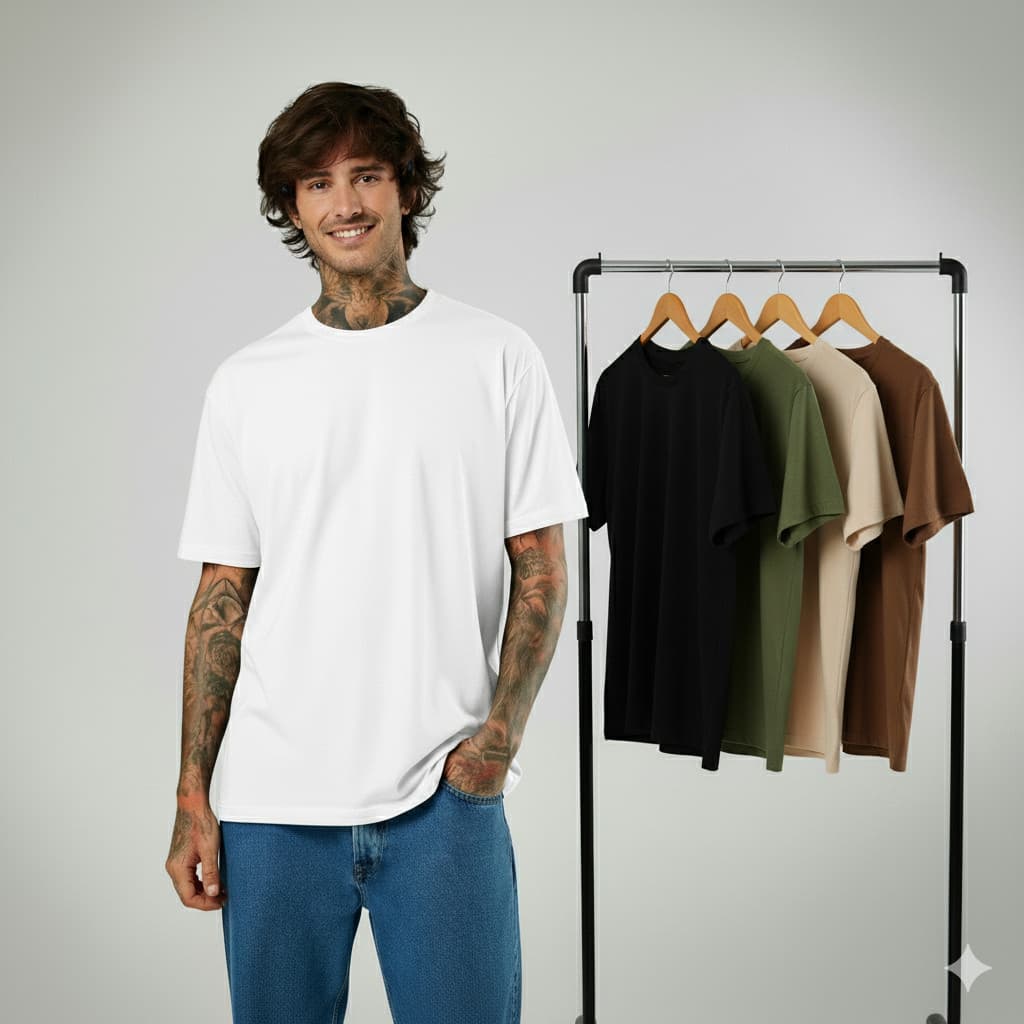 Combo 2 Camisetas 100% Algodão – Toque Macio Premium