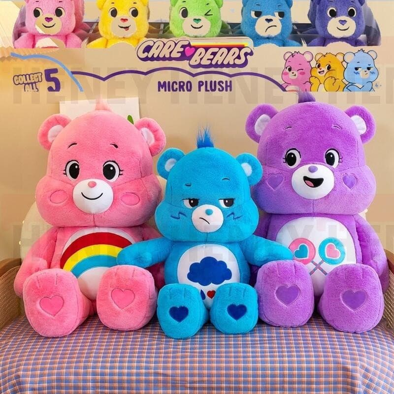 Urso de Pelúcia para Bebês, Urso do Cuidado Arco-Íris, Almofada Macia, Presente de Aniversário para Crianças O2NO