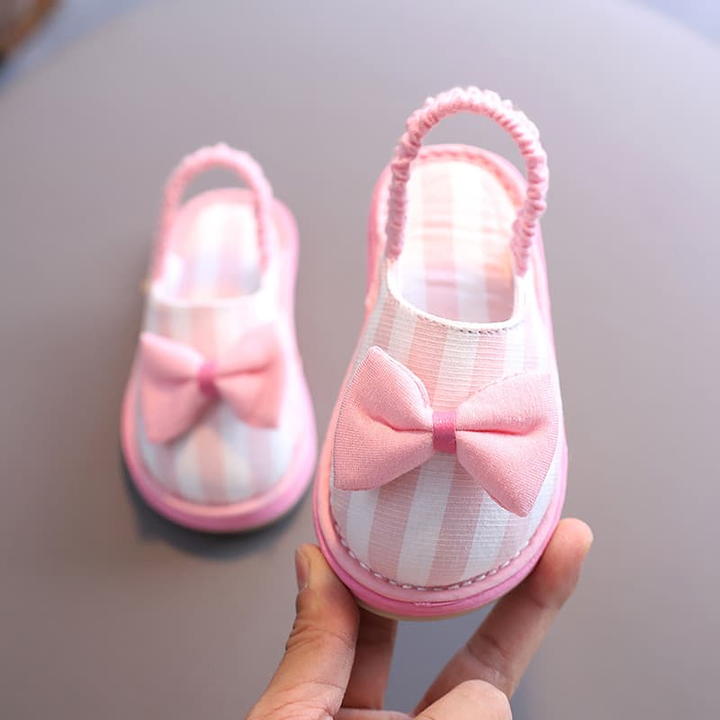 Jindouzi novo estilo primavera outono meninas chinelos casa sapatos antiderrapante sola macia do bebê sapatos internos c