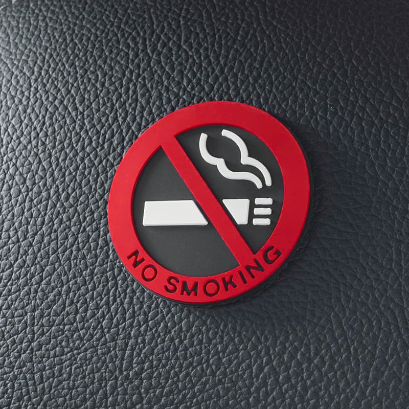 Não fumaça adesivos de advertência decoração Do carro suprimentos enciclopédia não fumar sinais No carro sinal adesivos