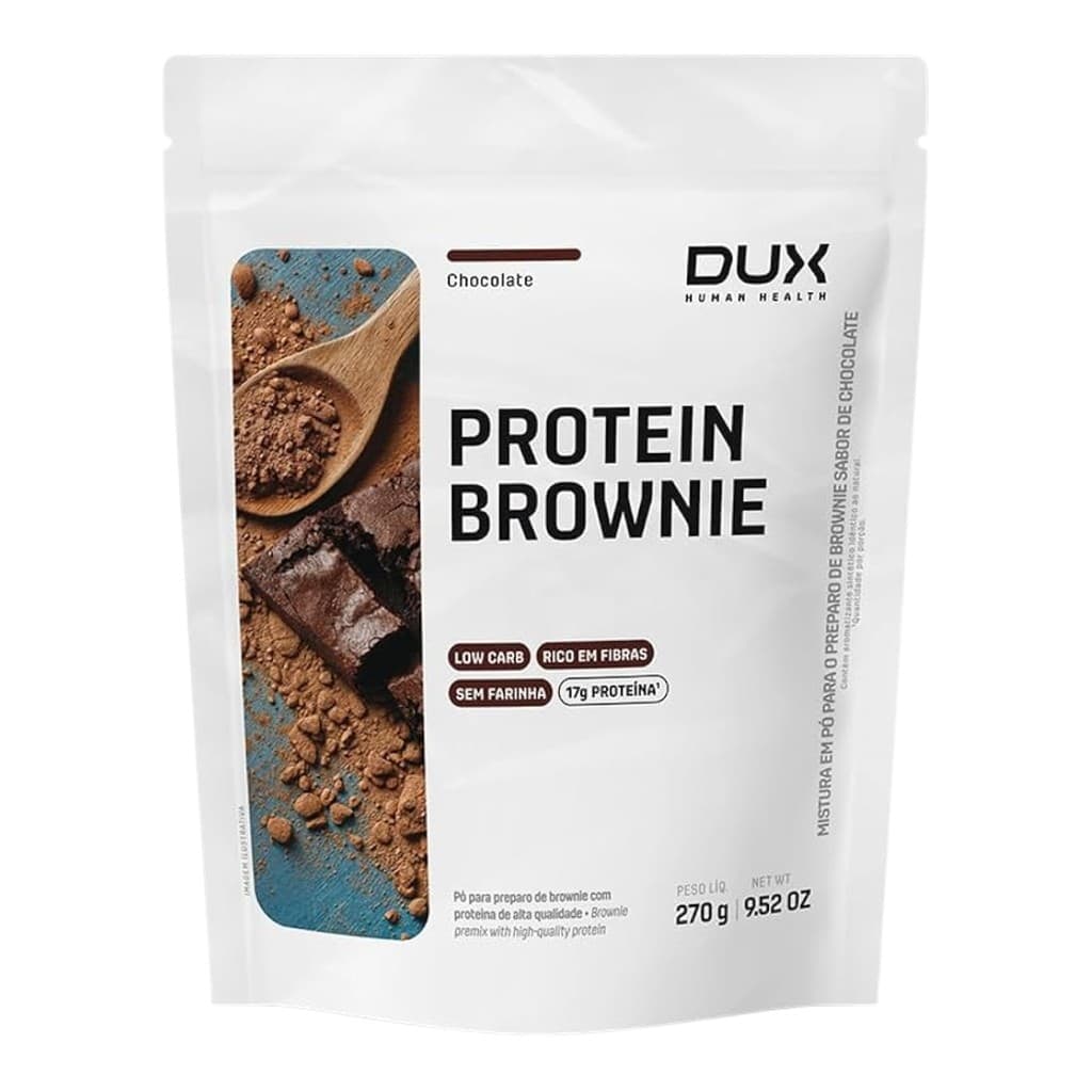 Protein Brownie 270g Dux Human Health Low Carb Saboroso Saudável Brownie Proteico