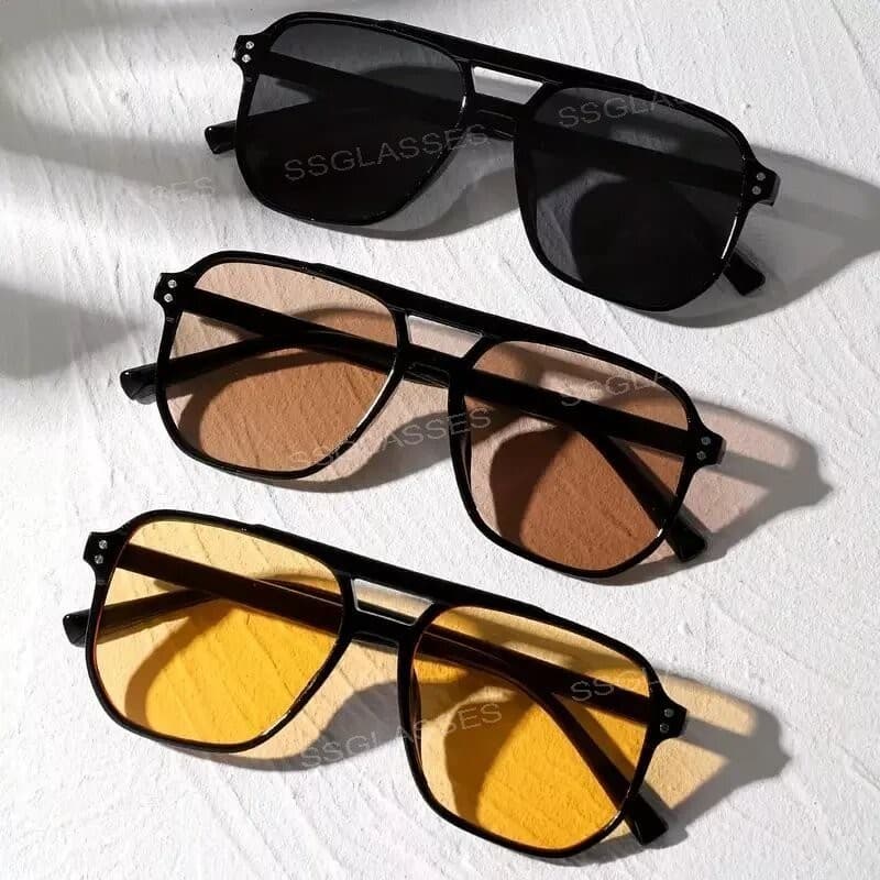 Óculos De Sol Retrô Para Mulheres Moda Personalidade Quadrada Hip Hop Condução Rua Tiro Viagem Proteção UV