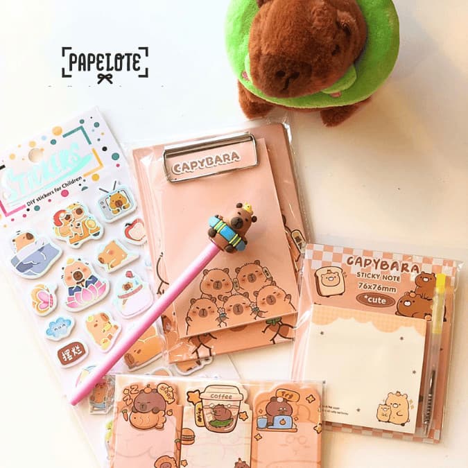 Box Surpresa Papelote - Capivara 5 Itens