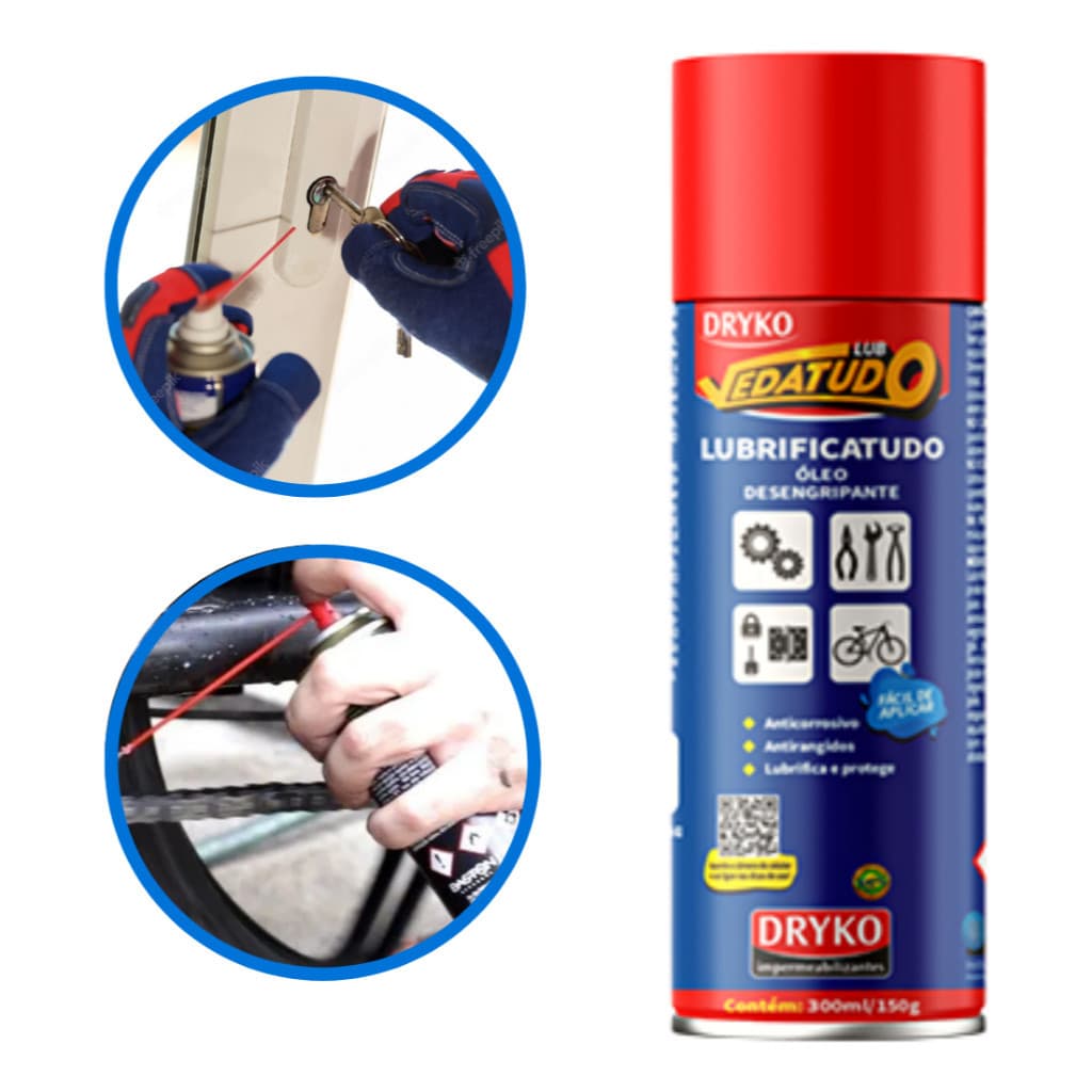 Spray Lubrificante Dryko Lub Vedatudo 300ml/150g