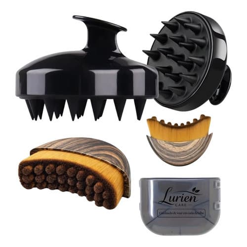 Kit Escova De Drenagem Facial + Massageador Capilar Silicone
