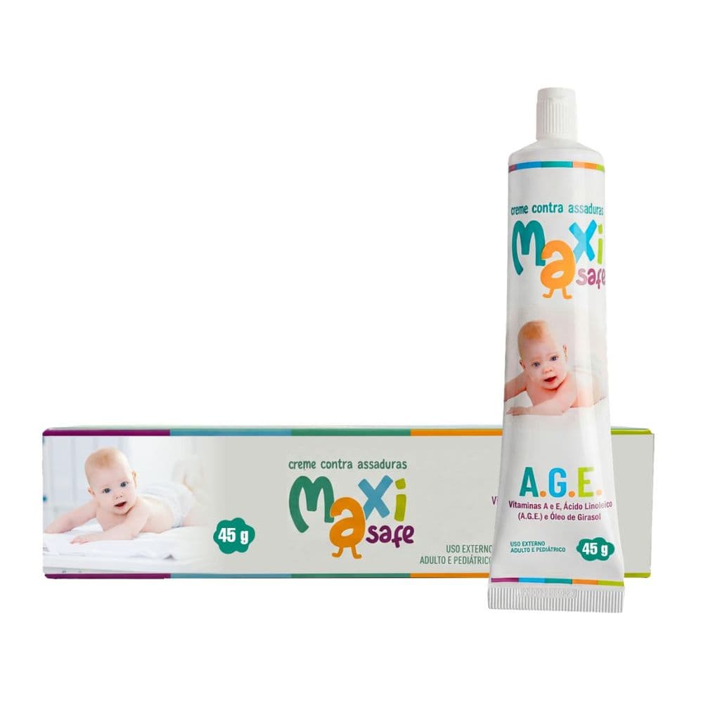 Creme Pomada de Assadura Óleo Girassol A.G.E  45g Maxi Baby