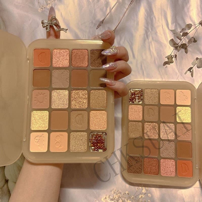 Maquiagem 20 Cores Sombra Castanha Pérola Terra Paleta De Sombras Foscas