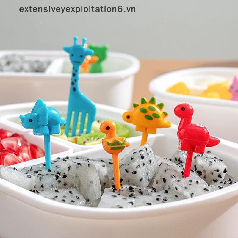 10 Mini Garfos de Frutas Bonitos Periféricos Anime Cartoon Exquisitos Recicláveis Portáteis HL1B