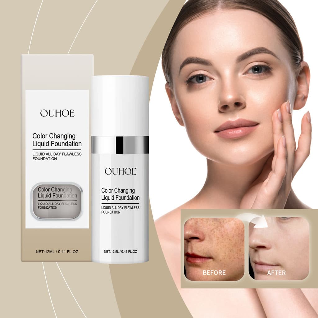 Base Mágica Que Muda De Cor , Corretivo Líquido Nebuloso Macio , Hidratante De Longa Duração , Creme BB , Maquiagem Ilum