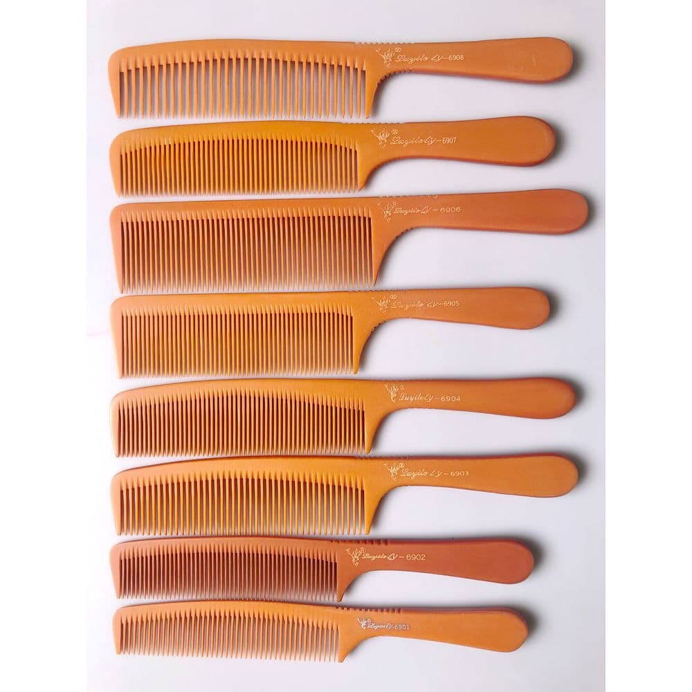 Pente de cabeça plana masculino ultrafino pente de barbeiro pente de corte de cabelo pente de maçã largo e duro estilist