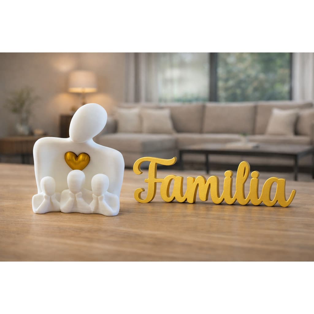 Escultura Família com/filhos – Arte Decorativa