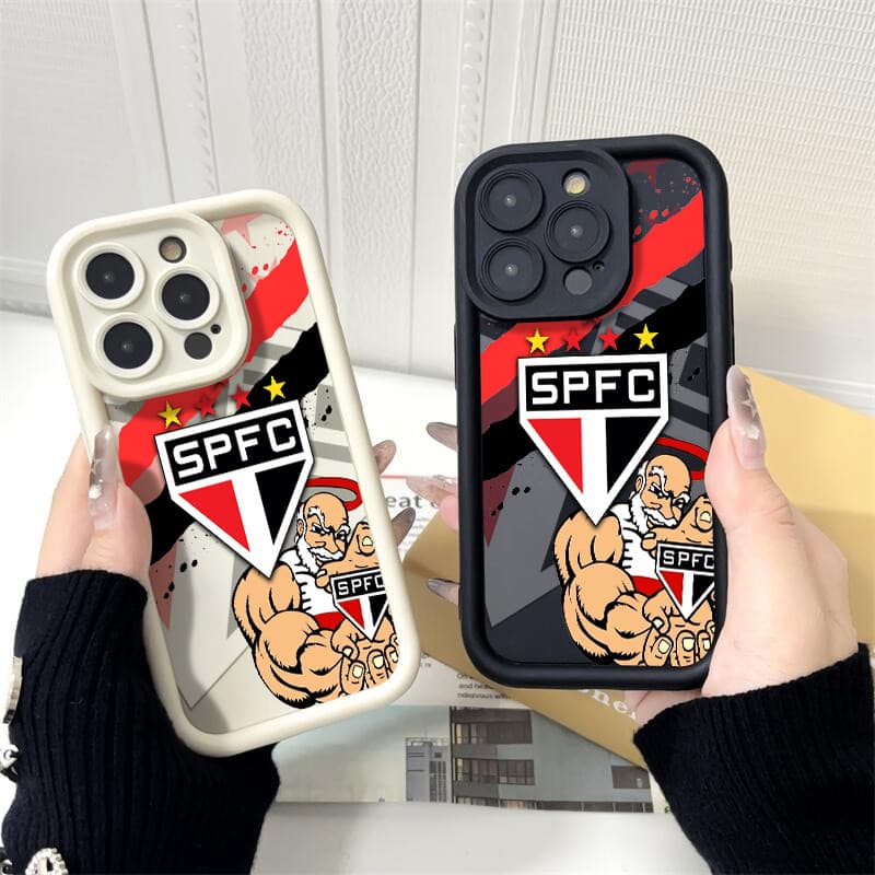 Capinha Futebol São Paulo Soberano para iPhone 11 normal 17 12 13 14 15 16 pro max 16 Plus 15 Plus 14 Pro 17 Air capa