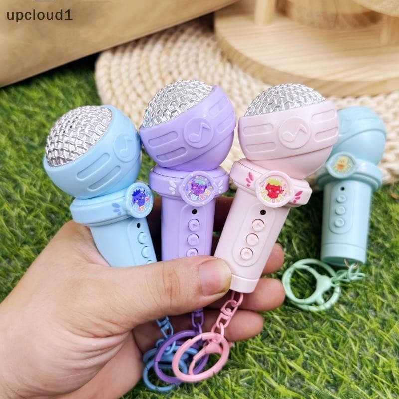 [upcloud1] Cartoon Mini Microfone De Gravação Multifuncional Chaveiro Mochila Pingente Ortilidade Boutique De Brinquedos