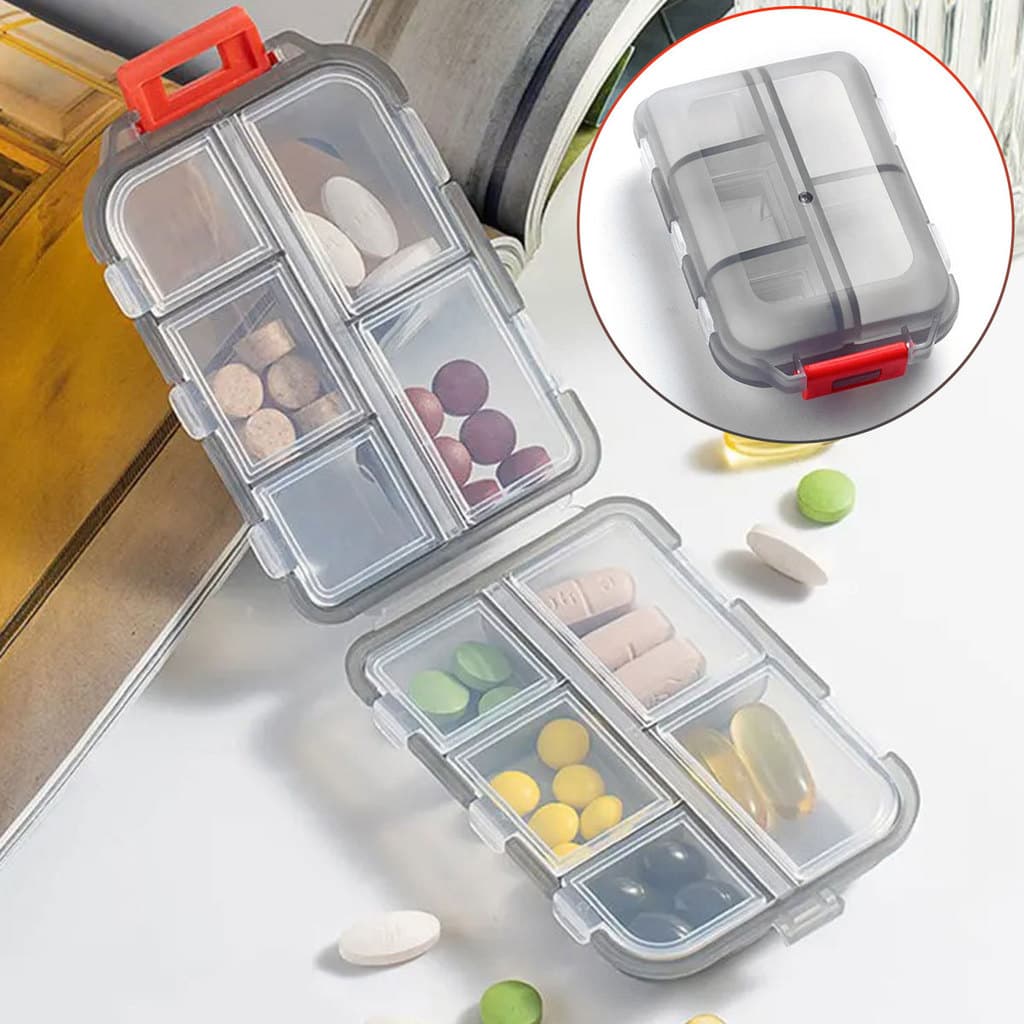 Estojo Porta Comprimido Capsula Medicamento Viagem Trabalho Caixinha  Vitamina  Academia Bolso Bolsa