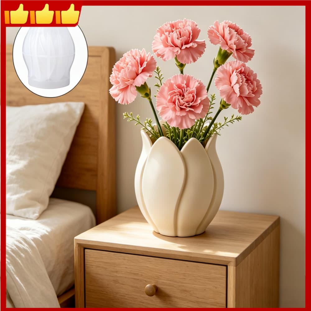 Molde De Silicone Para Vaso Em Forma De Tulipa | Fundição De Resina De Flores 3D Decoração De Casa DIY