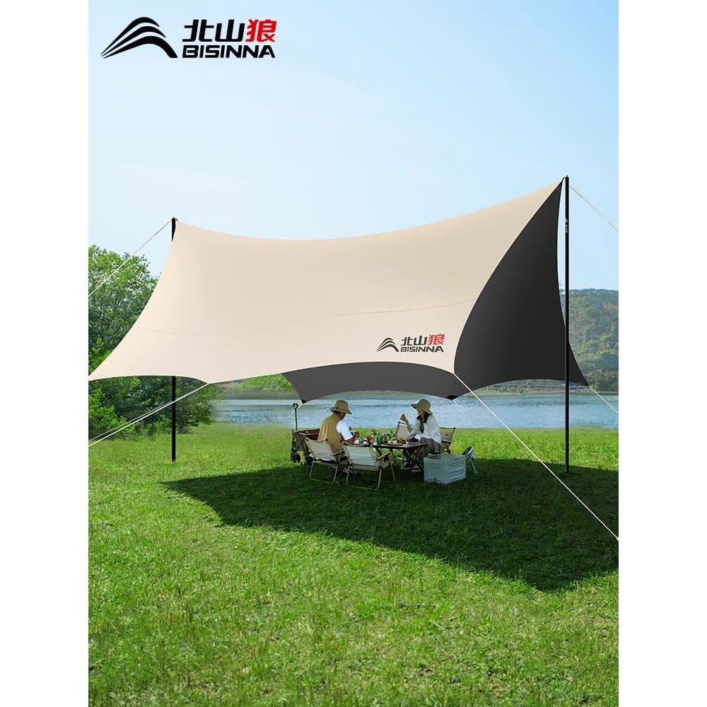 Beishan lobo titânio vinil octogonal dossel tenda acampamento ao ar livre piquenique equipamento de acampamento aumentad