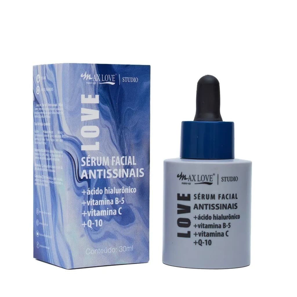 (V)✨ Sérum Facial Antissinais Vitamina C + Q10 Max Love – Firmeza, Luminosidade e Renovação