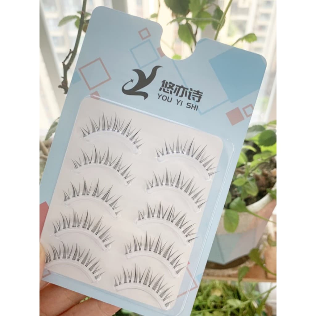 Yu Yishi cílios postiços Natural Nude maquiagem simulação transparente haste fina fada quadrinhos Barbie olhos cílios di