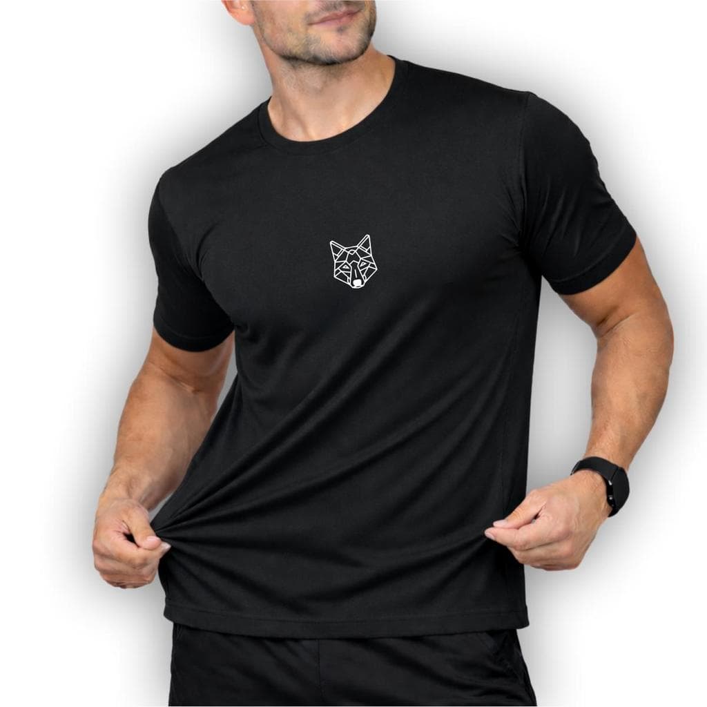 Camisa Camiseta Dry Fit Masculina Modelo APH LOBO 07 Ideal Academia Corrida Esporte Básica Treinos Intensos