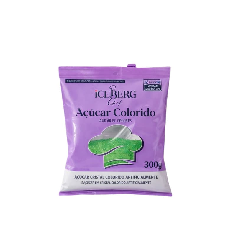 Açúcar Colorido Verde 300g - Iceberg Chef