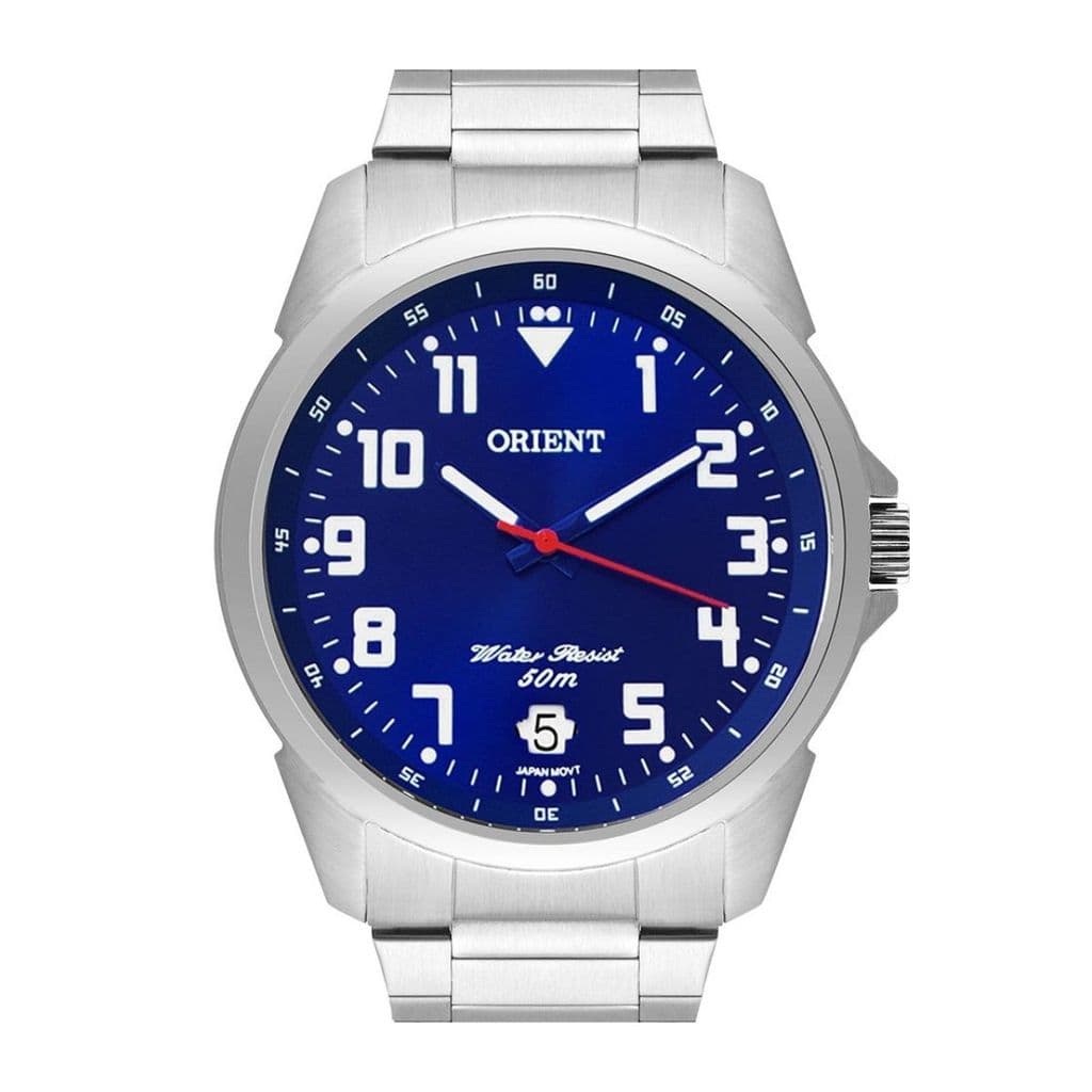 Relógio Masculino Azul Esportivo Orient Original MBSS1154AD2SX