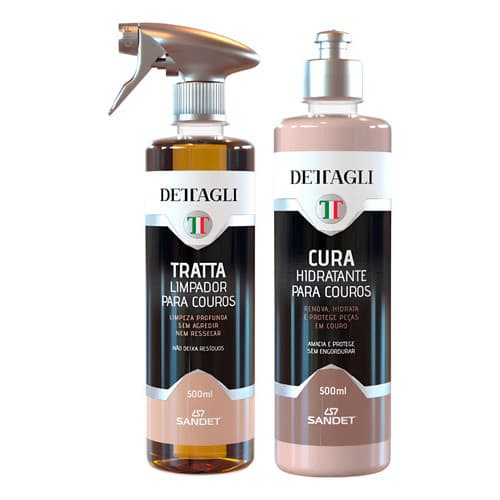Kit Limpeza Hidratação Couro Limpa Hidrata Restaura Renova