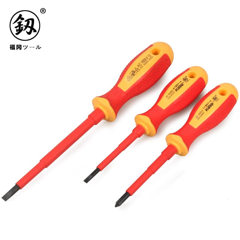 Japão Fukuoka chave de fenda isolada VED cruz plana eletricista chave de fenda pequena chave de fenda doméstica resisten