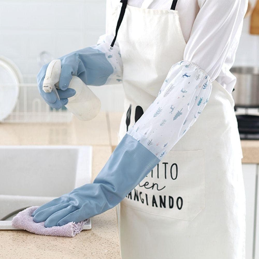 Luvas De Borracha À Prova D'água Ferramentas De Lavagem De Louça Para Uso Doméstico