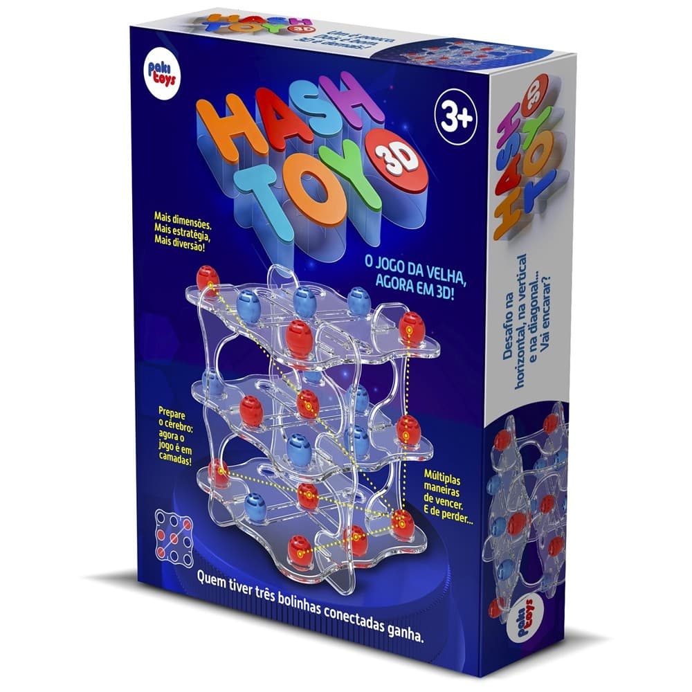 Jogo Hash Toy 3D Brinquedo Jogo da Velha