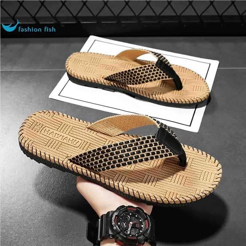 Chinelos masculinos verão 2026 novo estilo antiderrapante resistente ao desgaste desodorante flip-flops Vi