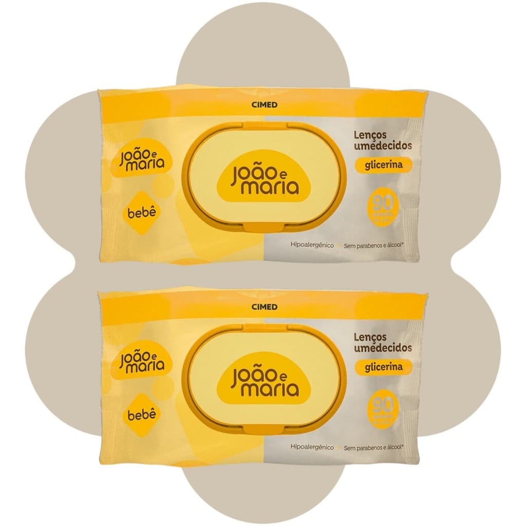 Kit 2 Lenço Umedecido João Maria Glicerina Higiene Aloe Vera