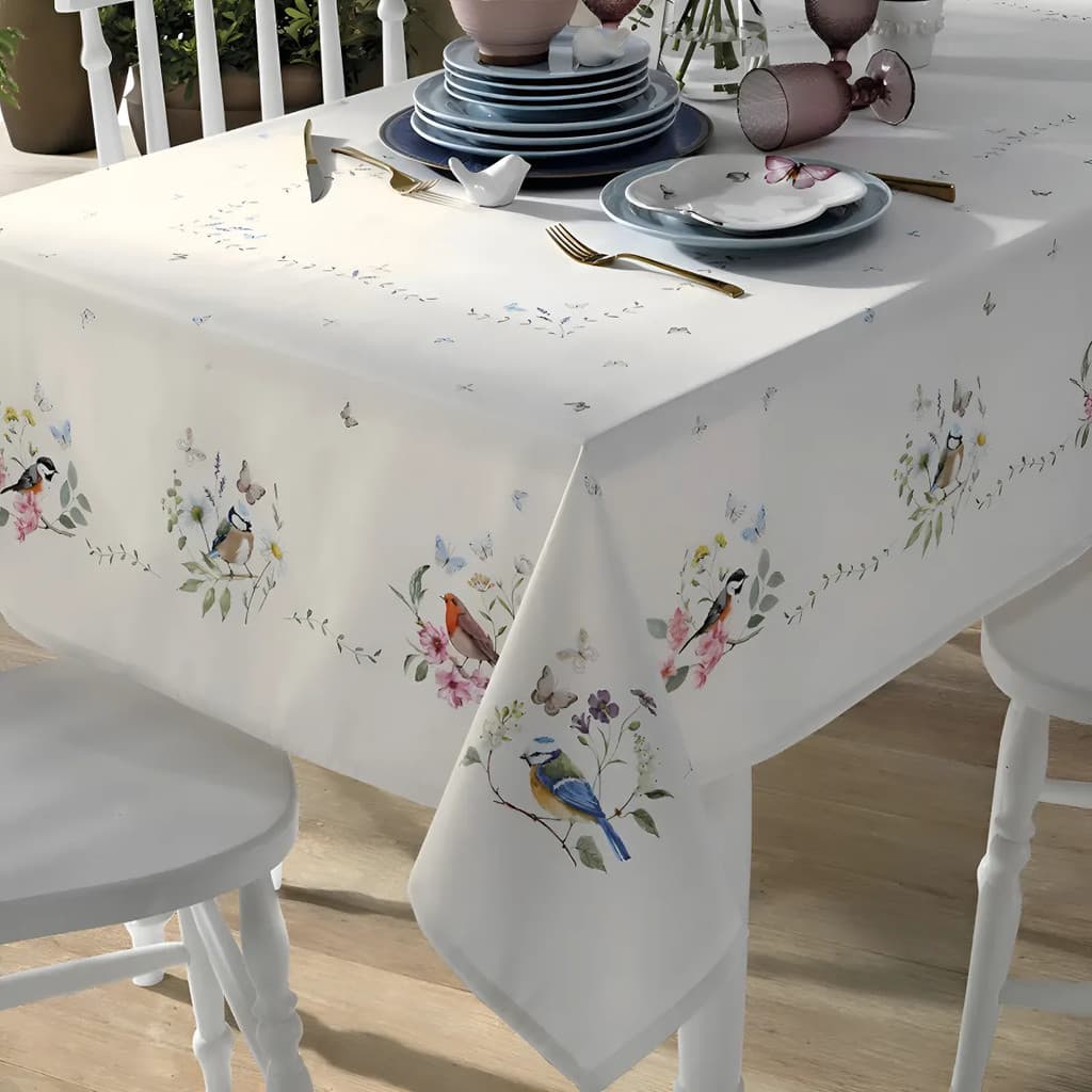 Toalha de Mesa Quadrada Jardim Dohler 1,80x1,80 Fácil de Limpar 8 Lugares Renova Clean