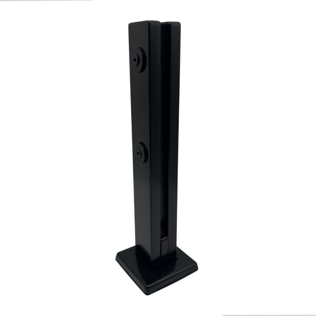 Torre Inox Coluna 30cm Preto 2 Furos Guarda Corpo Segurança