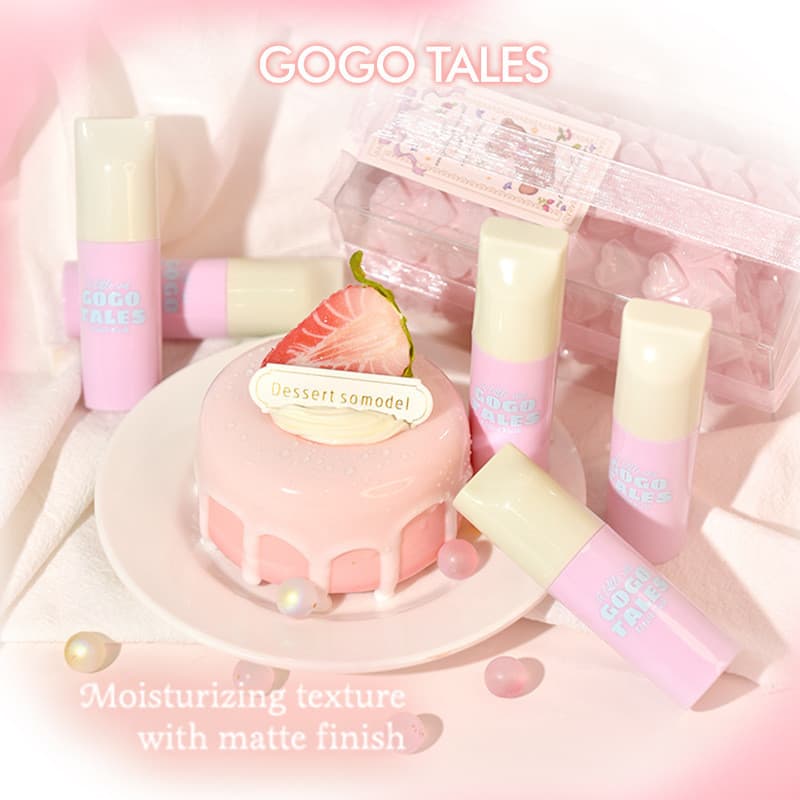 GOGO TALES GOGO TALES GOGO Dance Flowery Touch-Up Blush Líquido Hold Maquiagem Expansão Cor Encolher Atmosfera Fosca Blu