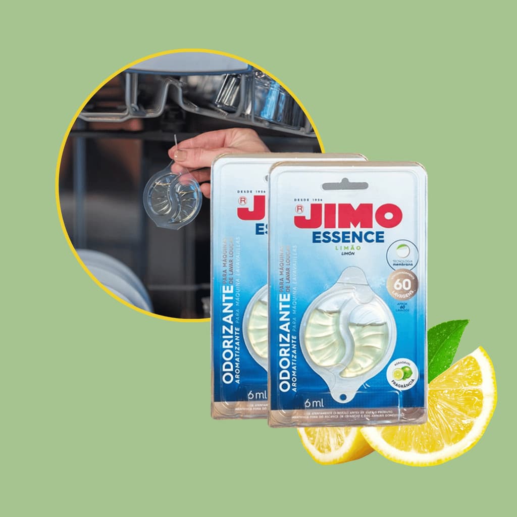 Kit C/2 Odorizante Jimo Essence Limão 6ml – Lava-Louças Até 60 Usos
